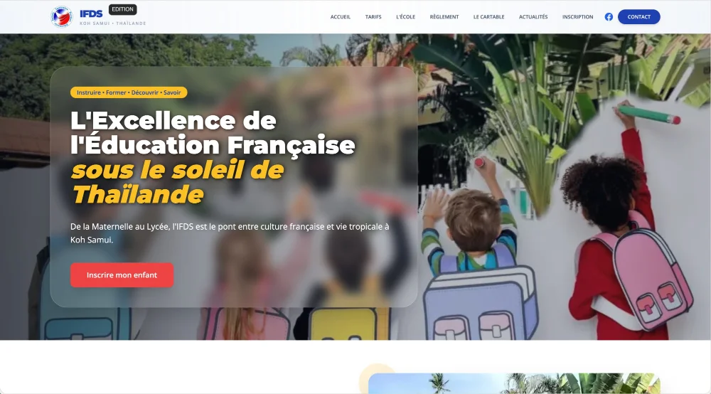 Aperçu du site IFDS Koh Samui