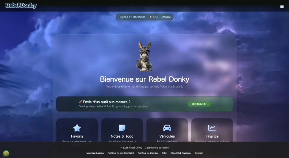 Aperçu du site Rebel Donky